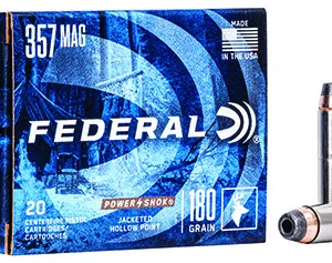 Federal C357G Power-Shok Handgun 357 Mag 180 gr Jacket Hollow Point 20 Per Box/ 25 Cs