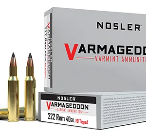 Nosler 65135 Varmageddon  222 Rem 40 gr Flat Base Tipped 20 Per Box/ 20 Cs
