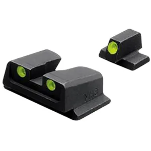 Meprolight USA 117663101 Tru-Dot  Black | Green Tritium Front Sight Green Tritium Rear Sight Set