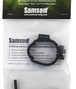 Samson 04-04081-XX B-TM Barrel Band Rifle Ruger 10/22 Black Anodized 6061-T6 Aluminum 0.50"