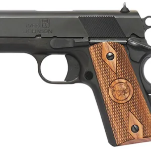 Iver Johnson Arms THRASHER Thrasher  45 ACP 7+1 3.13" Black Bull Barrel/Matte Blued Serrated Steel Slide & Frame w/Beavertail Walnut Large Diamond Grips Right Hand