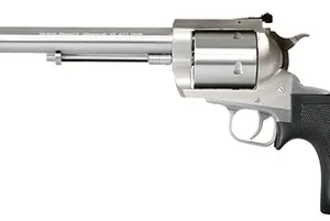 Magnum Research BFR45707 BFR Long Cylinder Large Frame 45-70 Gov 5 Shot, 7.50" Brushed Stainless Steel Barrel, Cylinder & Frame, Black Hogue Rubber Grip, Exposed Hammer