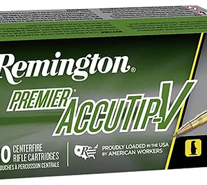 Remington Ammunition 29186 Premier Accutip-V 22-250 Rem 50 gr AccuTip V Boat Tail 20 Per Box/ 10 Case