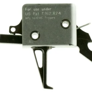 CMC Triggers 91507 Drop-In  Flat Trigger with 3.50 lbs Draw Weight & Black/Silver Finish for AR-15/AR-10