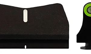 XS Sights GL0015P4G DXT2 Standard Dot White Outline Suppressor Height Green/White Tritium Front/Black/White Rear/Black Frame, Compatible w/ Glock 17/19, Front Post/Rear Dovetail Mount