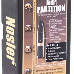 Nosler 16331 Partition  30 Cal .308 180 gr Spitzer/ 50 Per Box