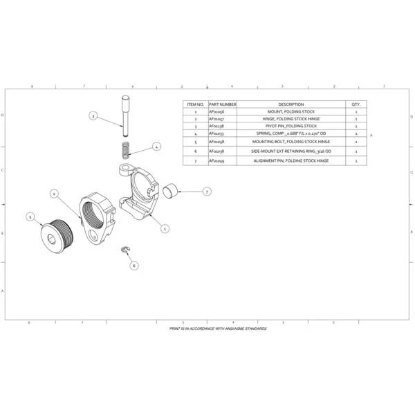 Tippmann Arms M4-22 Bug Out Hinge Assembly