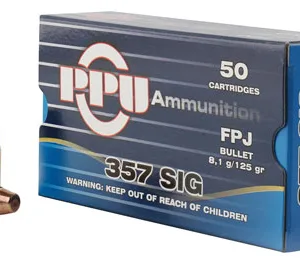 PPU PPH357S Handgun  357 Sig 125 gr Flat Point Jacketed 50 Per Box/ 20 Case