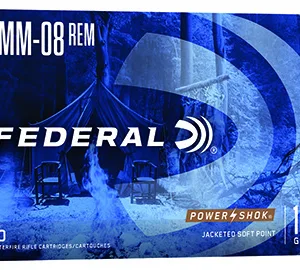 Federal 708CS Power-Shok  7mm-08 Rem 150 gr Jacketed Soft Point 20 Per Box/ 10 Case