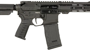 CMMG 30AF20AAB Banshee MK4 300 Blackout 30+1 8" Black Nitride Medium Taper Threaded Barrel, EML 7" M-LOK Handguards, Black Armor Cerakote Aluminum Picatinny Rail Receiver, CMMG Zeroed Grips
