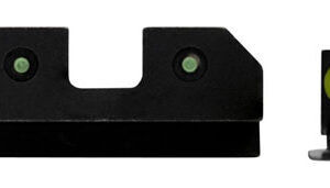 XS Sights GLR014P6G R3D  Night Sights fits Glock  Black | Green Tritium Green Outline Front Sight Green Tritium  Rear Sight