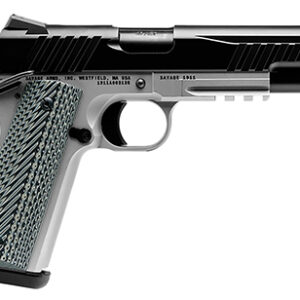 Savage Arms 67208 1911 Government 9mm Luger 10+1 5" Black Stainless Steel Barrel, Black Nitride Serrated Stainless Steel Slide, Stainless Steel Frame w/Picatinny Rail, Black/Gray VZ Grip