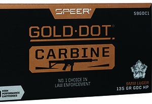 Speer 59GDC1 Gold Dot  9mmLuger 135gr Hollow Point 50 Per Box/20 Case
