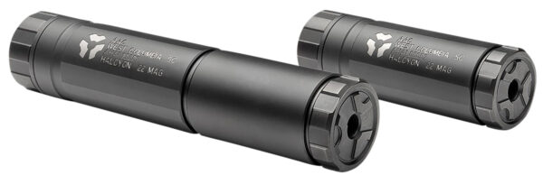 ADVANCED ARMAMENT COMPANY 64283 Halcyon  22 Cal Rimfire Rated Up To 5.7x28mm, Modular Design, Black Titanium/Steel, 1/2"-28 tpi DT Mount