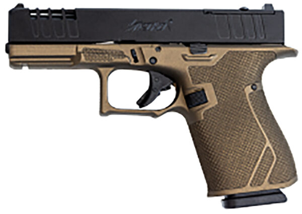 Great Lakes Firearms GL19BRZ Striker  Compact Frame 9mm Luger 15+1 4" Black Nitride Steel Barrel, Black Cerakote Serrated w/Slide Cuts Steel Slide, Bronze Cerakote Polymer Frame & Grip, Ambidextrous