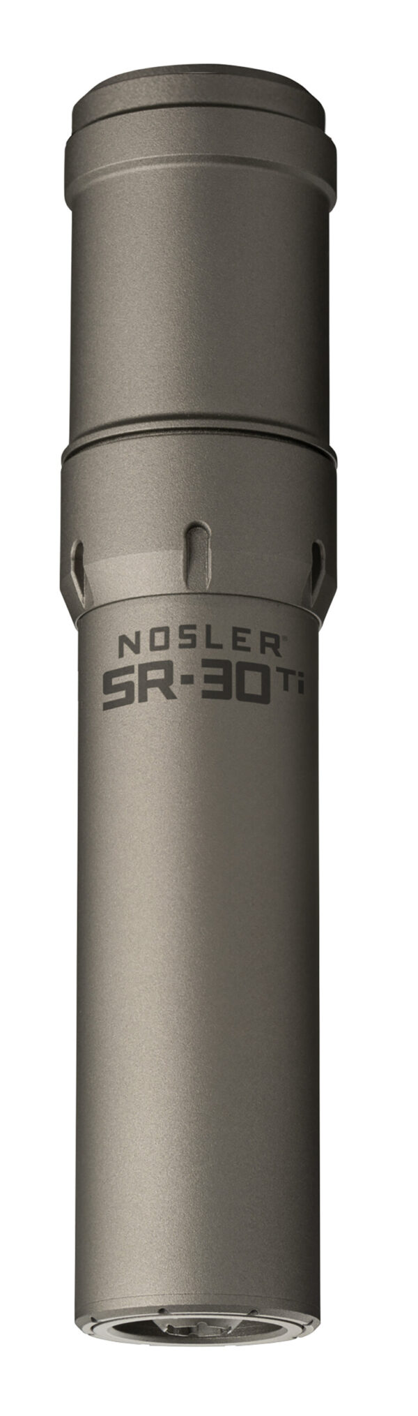 Nosler 90647 SR-30TI  30 Cal 1.74" Gray Finish Made of Titanium with 5/8" 24 tpi Thread Pattern