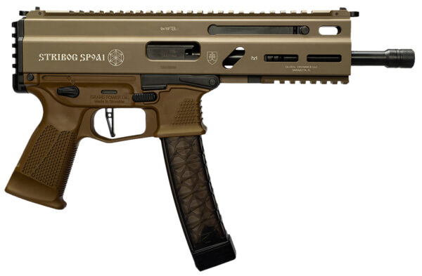 Global Ordnance LLC 197892004763 Grand Power Stribog SP9A1 9mm Luger 30+1 8" Flat Dark Earth