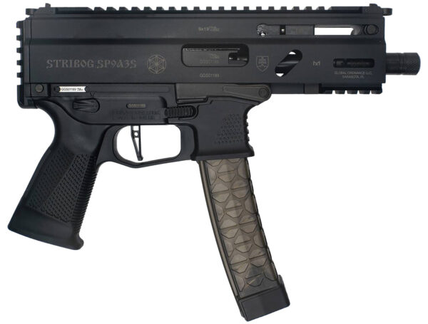 Grand Power 8588005808590 SP9A3 Stribog 9mm Luger 30+1 8" Black Threaded Barrel, M-LOK Handguard, Black Aluminum Picatinny Rail Receiver, Rear Picatinny Rail, Black Polymer Grip, Thread Protector