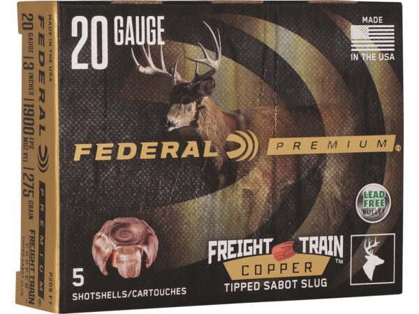 Federal P209FT Premium Freight Train 20Gauge 3" SlugShot 5 Per Box/10 Case