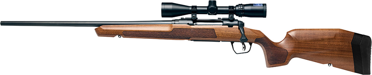 Savage Arms 32272 Axis 2 XP Combo 7mm-=08 Rem 4+1 22" Matte Black Sporter Barrel & Drilled & Tapped Carbon Steel Receiver, Ergonomic Hardwood Stock, Left Hand, Weaver 3-9x40mm Scope