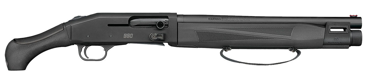 Mossberg 83001 990 AfterShock 12 Gauge Semi-Auto 3" 5+1 14.75" Matte Blued Barrel, Strapped w/M-LOK Forend, Matte Blued Receiver, Black Synthetic Aftershock Grip, Ambidextrous