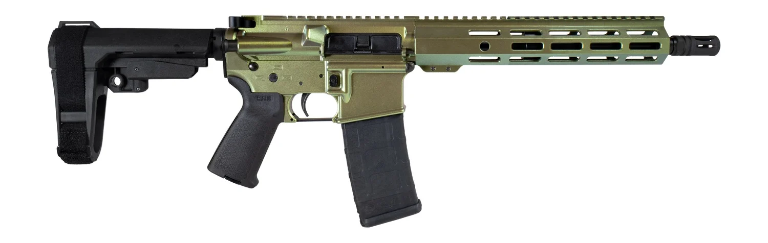 Shark Coast Tactical SCC07138CAI-P Caiman 5.56 NATO 30+1 10.50" Black Nitride Threaded Barrel, Aluminum Receiver w/Picatinny Rail, M-LOK Handguard, Polymer SB Tactical SBA3 Brace, Magpul MOE Grip, Rig