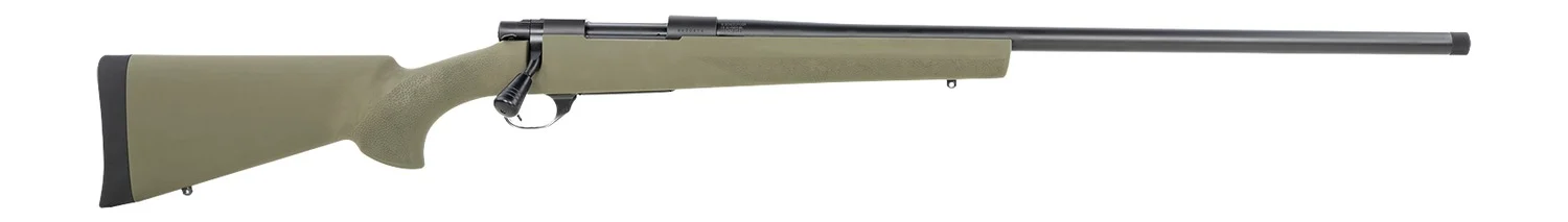Howa HGR25CRHBG 1500 Hogue 25 Creedmoor 5+1 24" Matte Black Threaded Steel Barrel, Drilled & Tapped Receiver, Green Hogue OverMolded Synthetic Stock, Right Hand